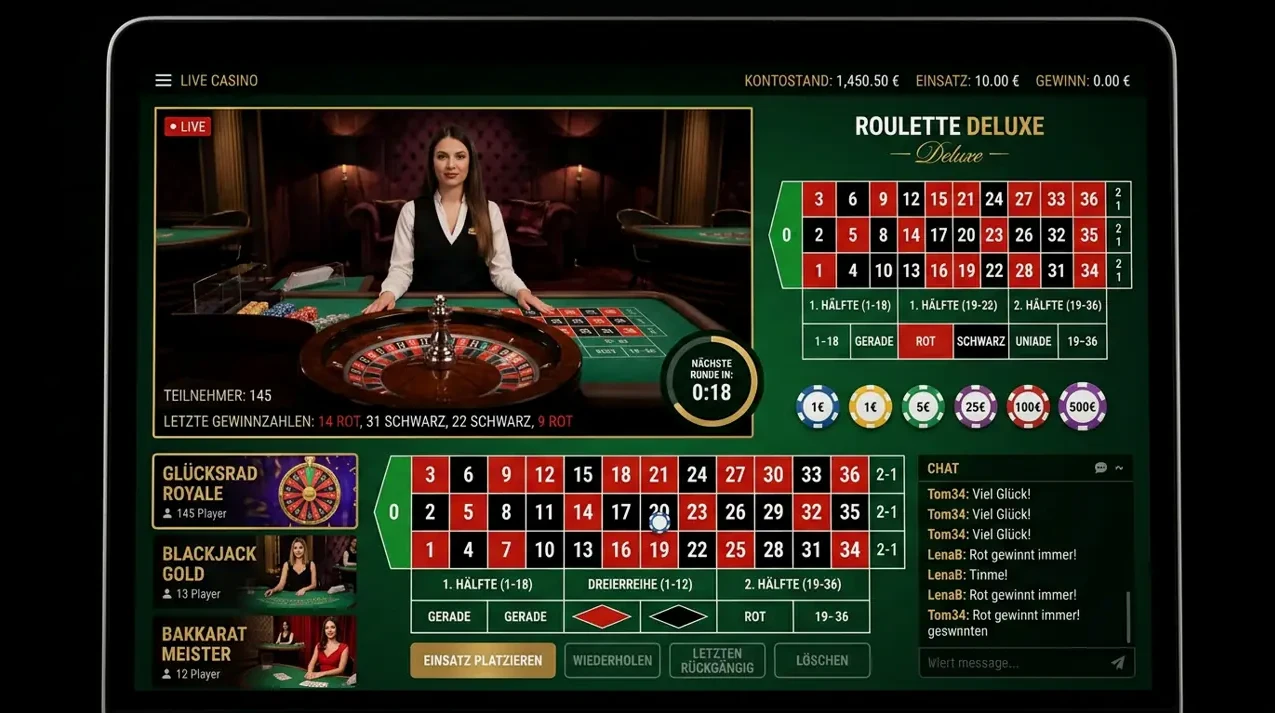 Live-Casino — Auswahl bei 777Bay